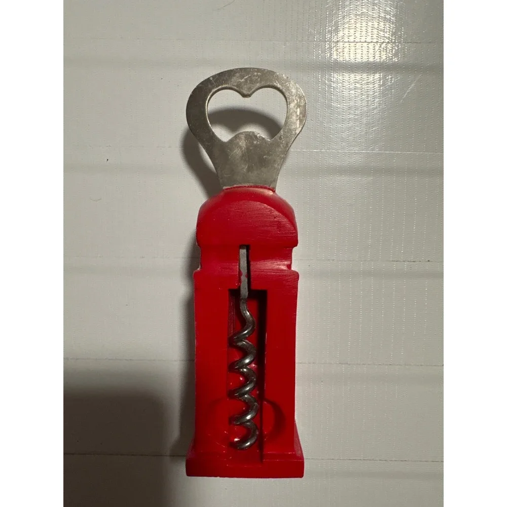 Red British Telephone Booth Corkscrew‎ Bottle Opener Kitchen Bar Tool